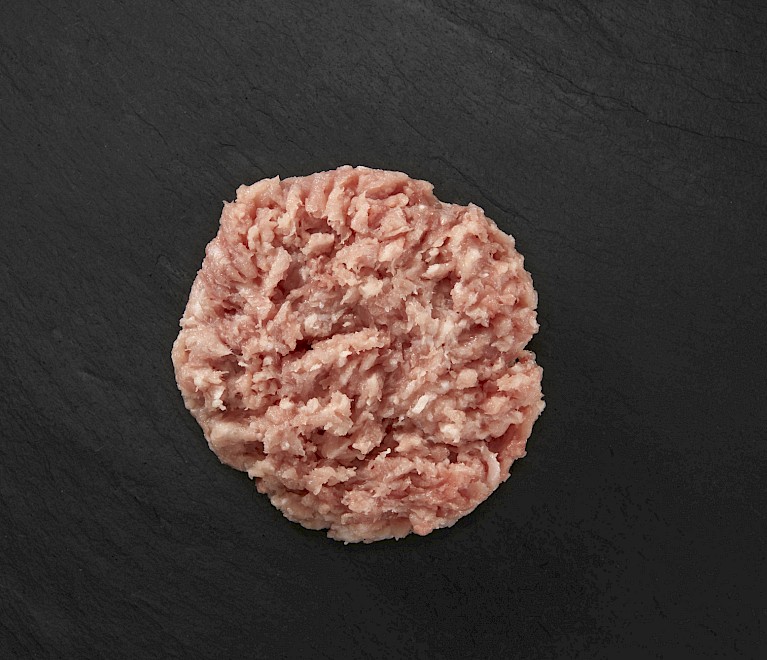 Chicken thigh meat with skin (baader 3mm)
