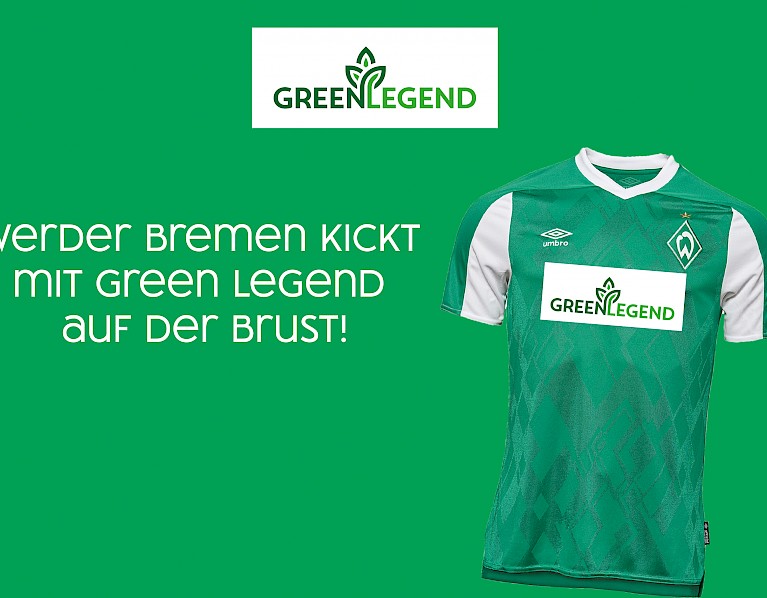 Werder Bremen kicks with Green Legend Logo during „Veganuary“
